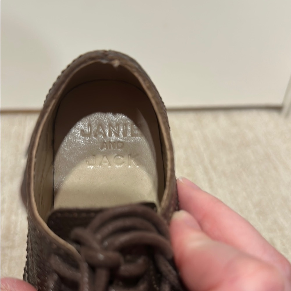 Janie and Jack Brown Kids Dress Shoes - Picture 2 of 6
